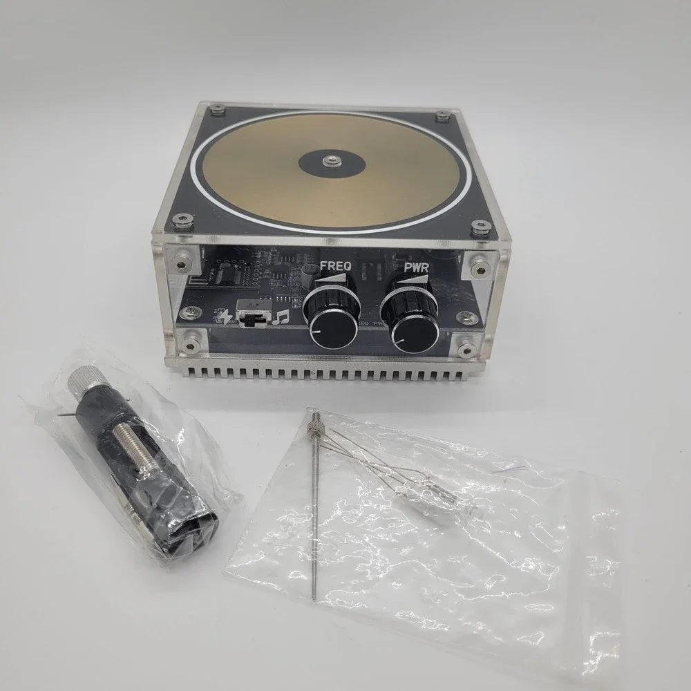 Bluetooth Music Tesla Coil SSTC Desktop Toy Acrylic Case Aluminum Heat Sink